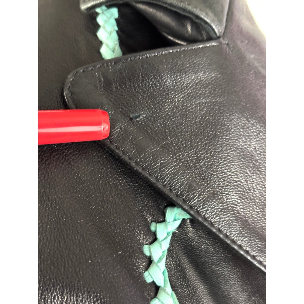 Michelle Julene Black Leather Jacket Western Concho Sterling Whipstitch Fitted S - Picture 6 of 16